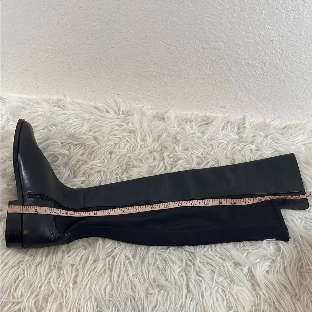 Via Spiga Women's Varun Leather/Stretch Over The Knee Boots Black Size 7.5 NEW - Picture 13 of 13